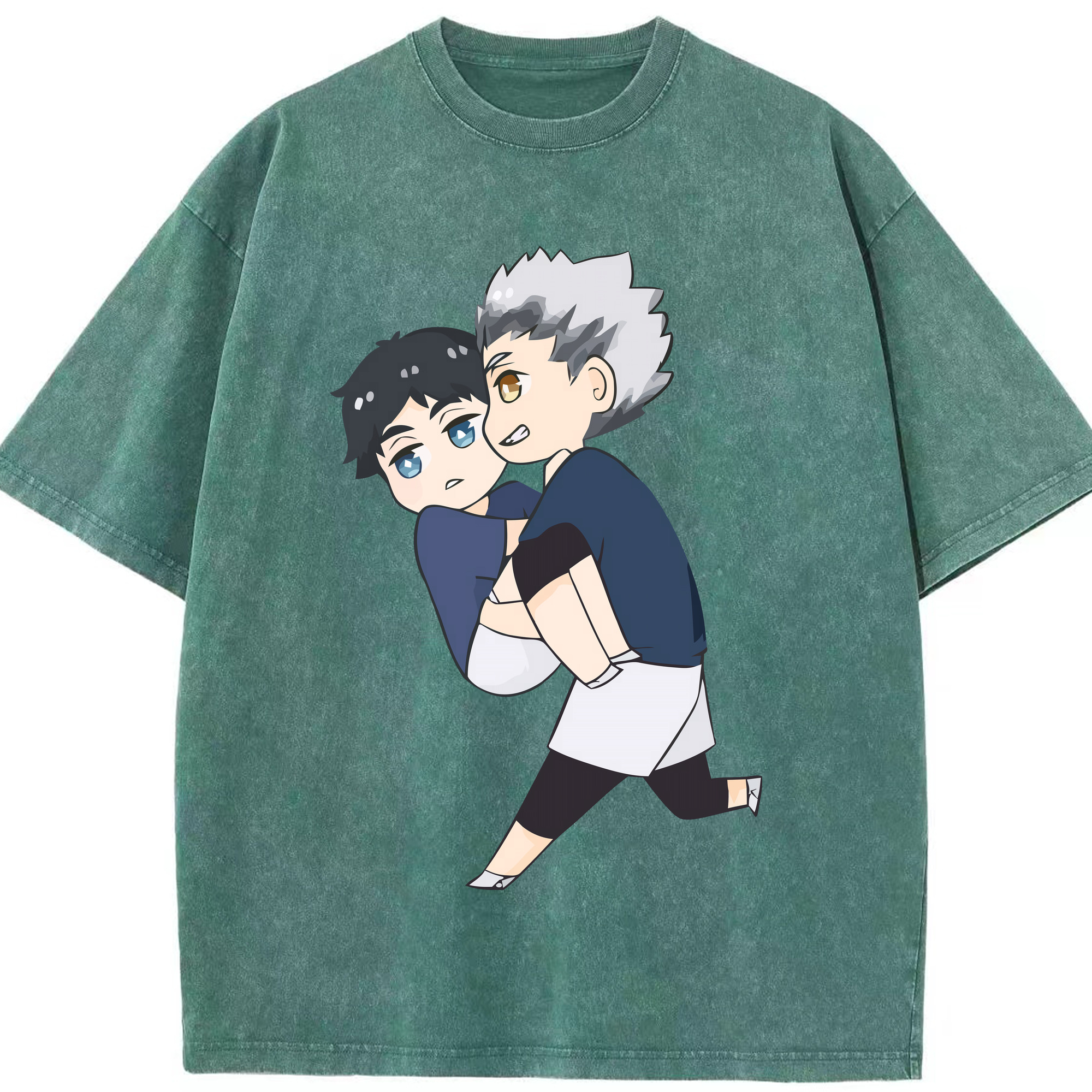 （画像用） ハイキュー!! Haikyu!! 綿100% ヴィンテージ風 半袖Tシャツ（フロントプリント）